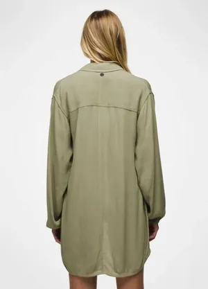 prAna Fernie Shirt Dress Women’s Small Sage Green Button Front Tunic Cover-Up #1 thumbnail 2