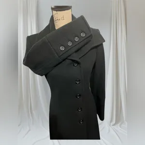 André Badi Wool Black Coat sz XXS thumbnail 5