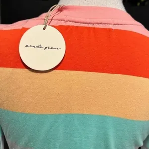 Panda‎ Grove Rainbow Striped Mid Lenght Dress Size S NWT thumbnail 3