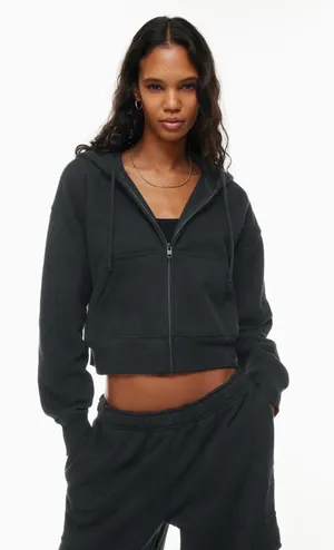 TNA Aritzia cropped zip up hoodie thumbnail 1
