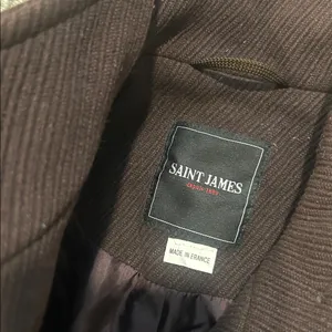 Saint James Paris Brown Wool Pea Coat thumbnail 5