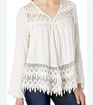 Karen Kane Cream Lace Blouse thumbnail 1