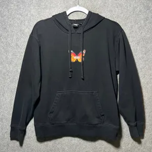 Vans‎ Off The Wall Butterfly Graphic Hoodie Black XS Skater Sweatshirt thumbnail 4