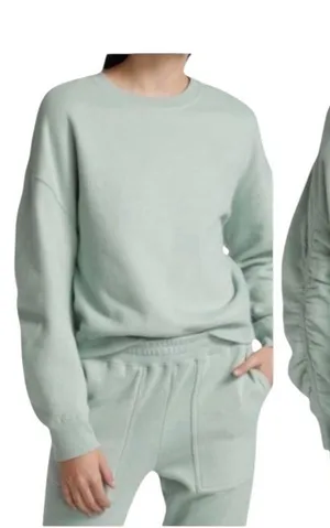 Rails Sweatshirt Women Large Light Seafoam Green Hilda Gathered Sleeve Cropped‎ thumbnail 1