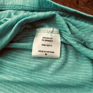 HOOKED UP turquoise teal baby doll top, size M thumbnail 7