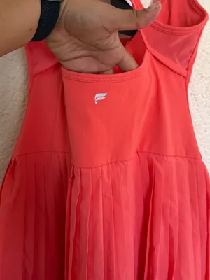 Fabletics Hot Shot Pleated Dress Classic Coral Pink Mini Dress W/ shorts size S thumbnail 8