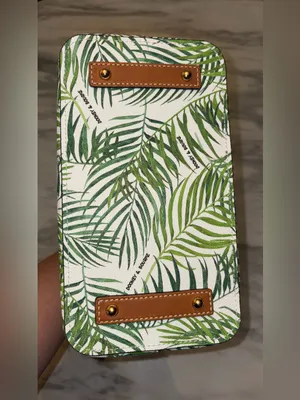 NWT Dooney & Bourke Siesta Key Celeste Satchel White Palm Leaf Bag Purse thumbnail 10