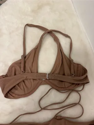 Abercrombie & Fitch swim suit metallic Sparkle Brown Underwire Bikini Set Size m thumbnail 5