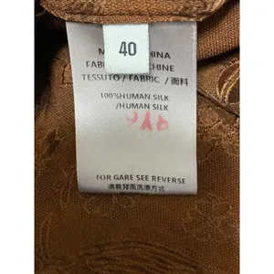 Women's Brown 100% Silk Geometric Sleeveless Bateau Neck A Line Midi Dress 12 thumbnail 5