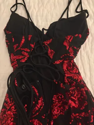 Windsor Angela Floral Sequin Dress Red Size M thumbnail 3