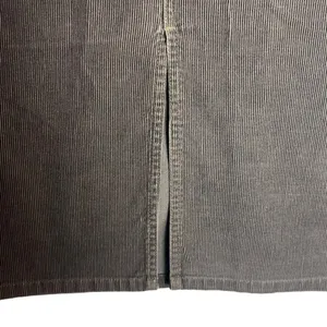 Vintage Old Navy Women's 4 Corduroy Pencil Skirt Brown‎ Front Slit Y2K thumbnail 3