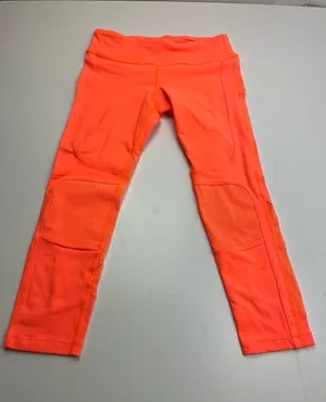 Splits59 Bright Coral Orange‎ Active Cropped Leggings Womens Size Small Athletic thumbnail 1
