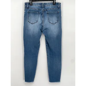 STS Blue Women Skinny Jeans Size 31 Medium Wash Raw Hem High Rise Stretch Denim thumbnail 2