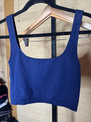 Free People Intimately Meg Seamless Crop Top Navy XS/S NWT Sold Out Online thumbnail 6
