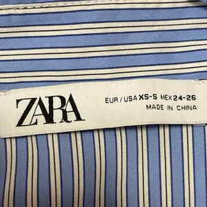Zara Women's Cream Blue Long Sleeve Striped Contrast Shirt Sweater Top Size XS thumbnail 4