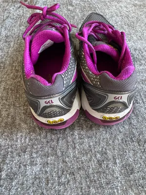ASICS Women's Gray and Magenta Athletic Running Shoes thumbnail 7