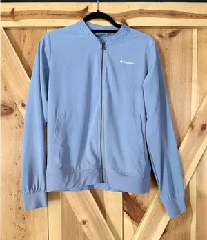 Columbia Gray Marina Bay OmniShield Full Zip Jacket Women M Windbreaker Hiking thumbnail 1