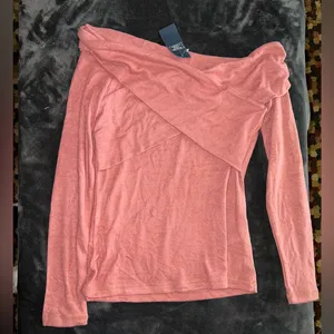 Abercrombie & Fitch Soft A&F Cozy Off the Shoulder Knit Long Sleeve Top thumbnail 6