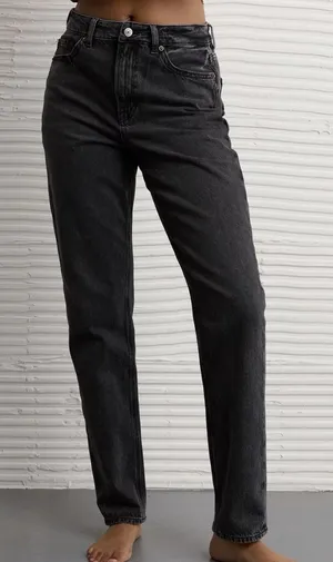 American Eagle Mom Jeans Women's ‎ Strigid Stretch Dark Wash Size 8 R thumbnail 1