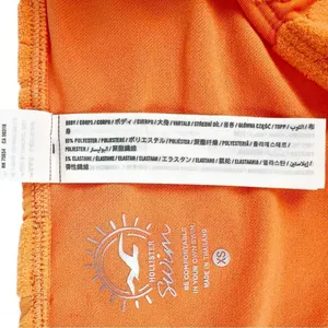 Hollister Bright‎ Orange Terry Cloth Hibiscus Print Bikini Bottoms Size XS thumbnail 5