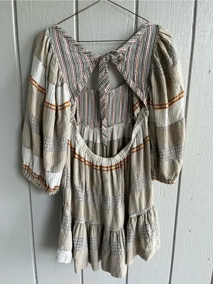 Free People Cosy Striped Mini Dress Co Size S thumbnail 4
