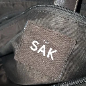 The Sak Brown Woven Tote Shoulder Bag with Leather Trim thumbnail 3