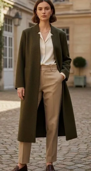 NWT ZARA Minimalist Wool Blend Jacket Women's Size L‎ Brown Scandi Style thumbnail 1