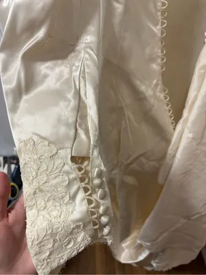 1940s ruched front wedding dress thumbnail 7