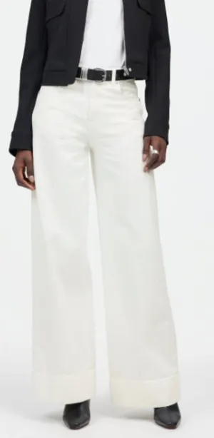 Madewell Jeans Womens Superwide-Leg Jeans White 100% Cotton Size 28 NEW‎ thumbnail 1