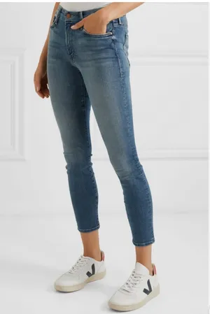 MOTHER Jeans High Waisted Looker Crop Beach in Sun Comedown thumbnail 6