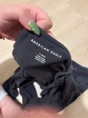 American Eagle Outfitters Black Long-Sleeve Strappy Back Bodysuit thumbnail 3