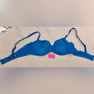 PASSIONATA BRA Lace Underwire 38 C striking blue! thumbnail 5