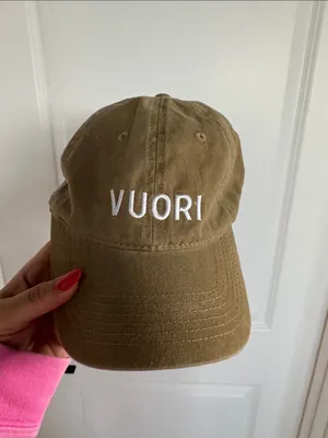 Vuori Logo Baseball Cap - Olive Green with White Stitching thumbnail 4
