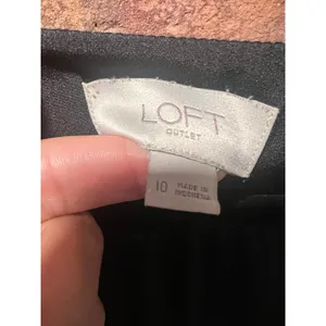 Ann Taylor LOFT 90s Black Floral Faux Wrap Skort Romper Mini Dress Size 10 thumbnail 4