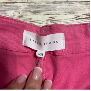 Risen Jogger Jeans Denim Size 7 28 Hot Pink Stretch Vibrant Pants thumbnail 5