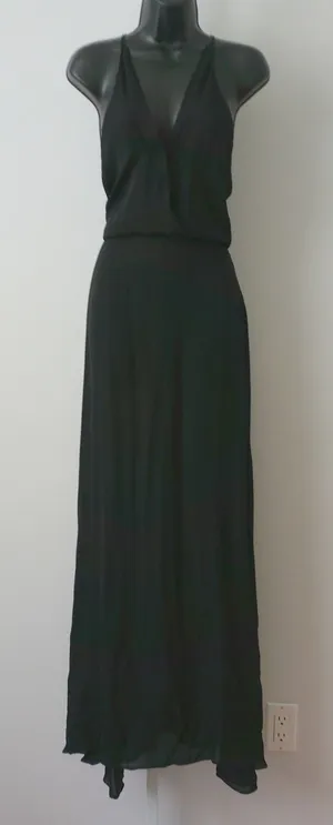 Unveil Ethereal Moody Goth MobWife Formal Evening Gown Maxi Dress S Black thumbnail 1