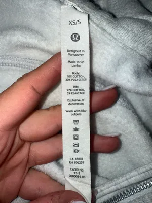 LULU LEMON grey half zip scuba thumbnail 2