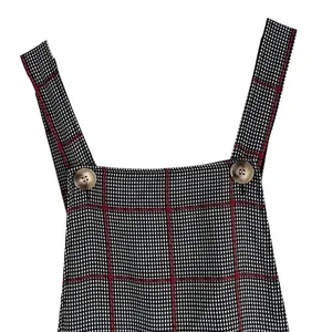 Missguided Playsuit Romper Black White Houndstooth Plaid Dark Academia Size‎ 10 thumbnail 4