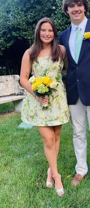 Elliatt Mini Dress Green Floral thumbnail 1
