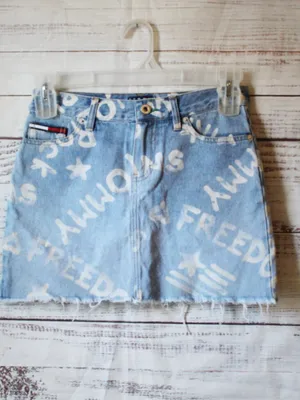 Tommy Jeans Vintage Y2K Tommy Hilfiger Denim Mini Skirt Size 1 thumbnail 2