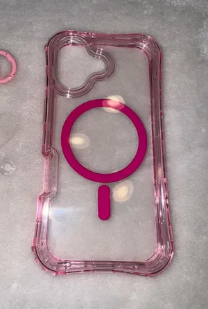 16 pink/clear phone case Pink thumbnail 1