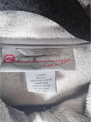Free Country Women’s Gray Full Zip Fleece Jacket Small Soft Plush Lightweight thumbnail 6