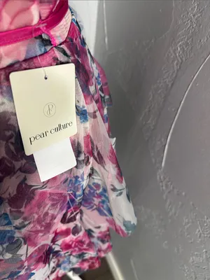 Pink Floral Tie-Waist Mini Dress thumbnail 4