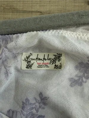 Free People Intimately Night Rhythm Sleeveless Corset Bodysuit Purple Ivory XL thumbnail 8