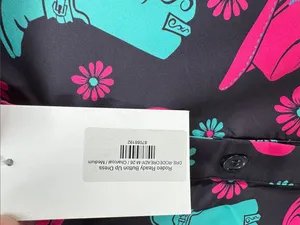 Jess Lea Black Mini shirt Dress with Pink & Teal Western Print M cowboy boots thumbnail 7