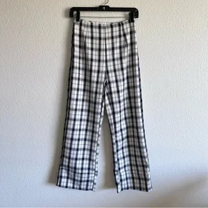 Princess Polly Women's High Rise Rolled‎ Cuff Hem Euros Pants Black/White thumbnail 2