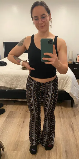 Sky And Sparrow Patterned Flare Pants thumbnail 3