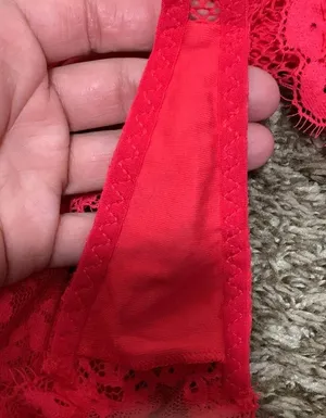 Victorias Secret Sexy Red lace Teddy thong mesh on butt size woman small thumbnail 12