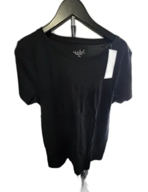 black rusched maternity shirt thumbnail 1