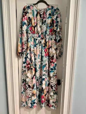 Women’s Geometric Maxi Dress Multiple Size XL thumbnail 3